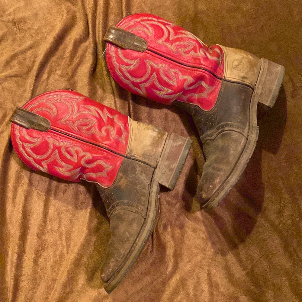 Men’s red top double H boots